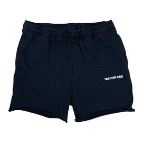Talentless Black Fleece Shorts Medium Minimalist Streetwear Lounge Everyday Mens